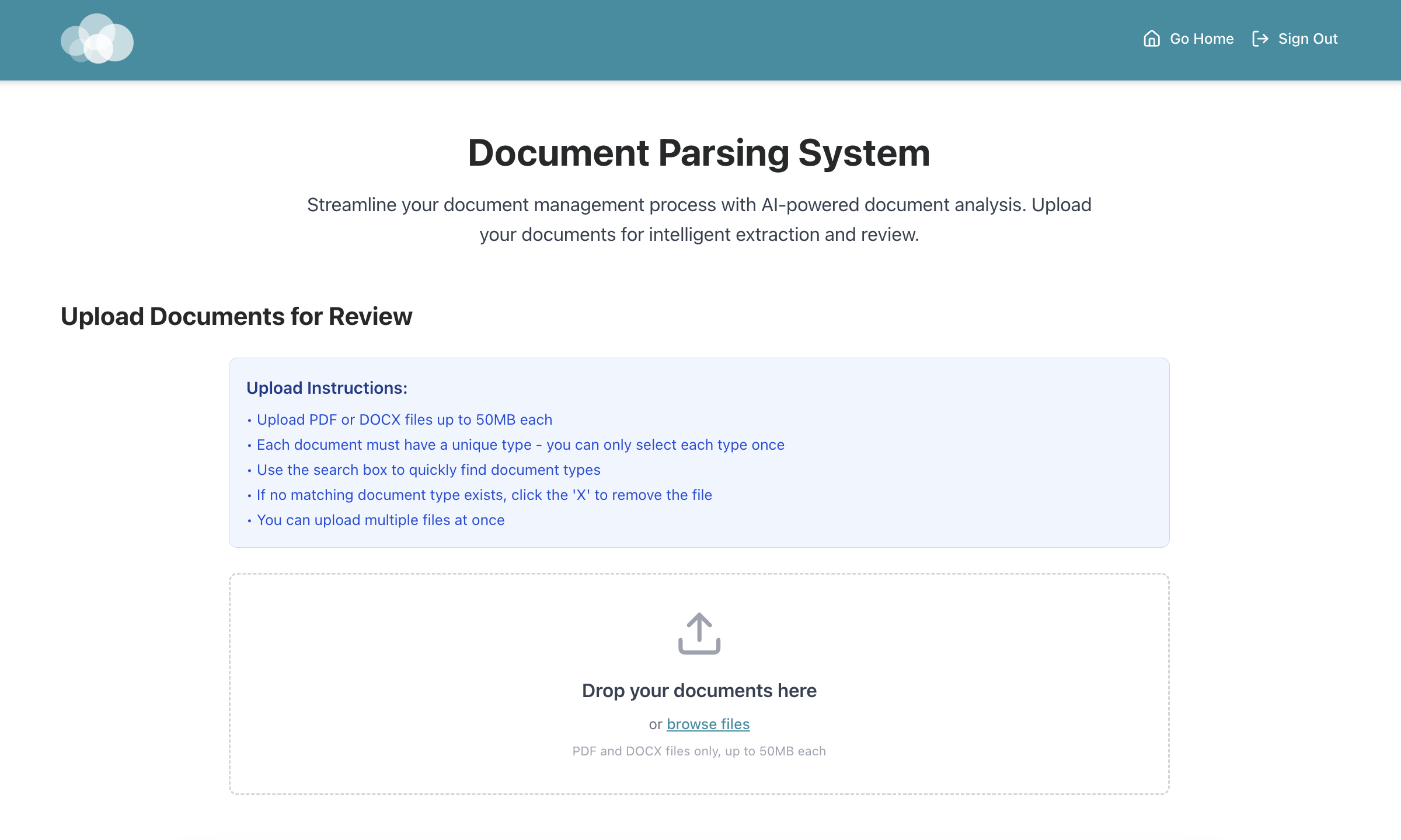 Document Upload Page